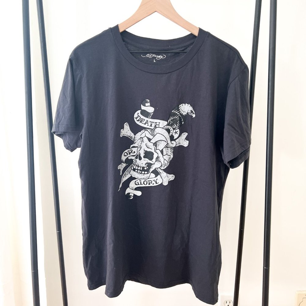 Ed Hardy Vintage T shirt, Death or Glory, Size L
